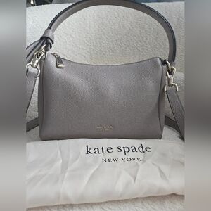 Kate Spade Knott Medium Satchel – Pebbled Leather (Neutral Taupe/Grey)